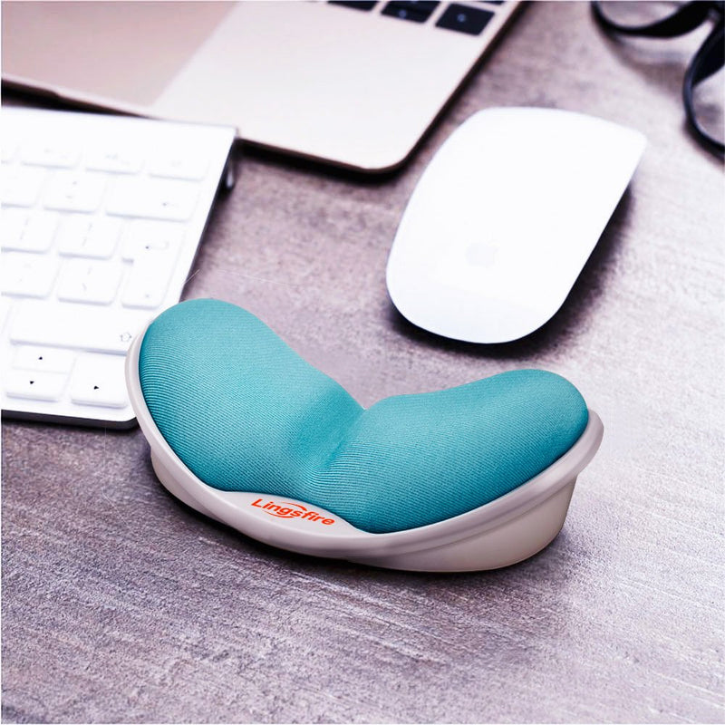 [Australia - AusPower] - LINGSFIRE Memory Foam Mouse Wrist Rest Keyboard Wrist Rest Pad Anti-Skid Mousepad Support Wrist Rest Mat for Office Computer Laptop Mac- Durable Comfortable Lightweight Easy Typing Pain Relief (Blue) Blue 