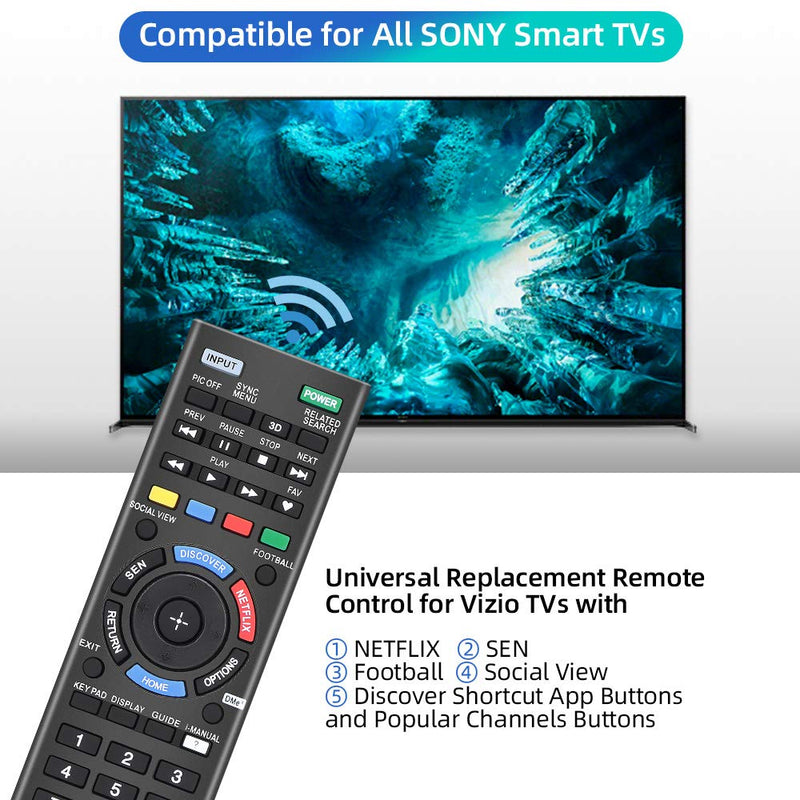 [Australia - AusPower] - Universal Remote Control for Sony TV Remote All Sony 4K Ultra HD Smart LED HDTV Smart bravia TVs with Netflix Buttons(SN-14+AL) 