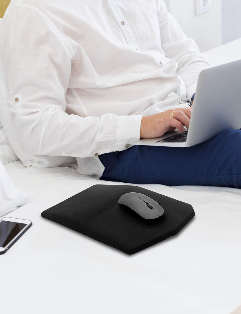 [Australia - AusPower] - SOUNDANCE Ergonomic Mouse Pad with Wrist Rest Support, Thick Mousepad Relief Carpal Tunnel Pain, Entire Memory Foam with Non-Slip PU Gel Base for Computer Laptop Desktop Home Office, 14 x 8 Inch Black A-Black 