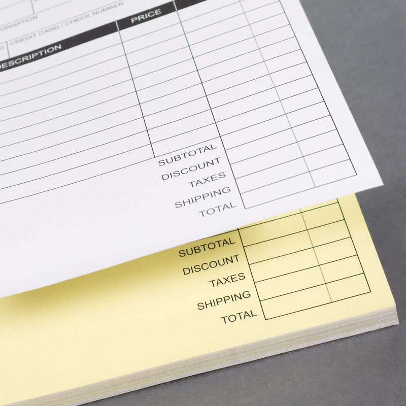 [Australia - AusPower] - 321 Done Order Form Pad, 5.5x8.5 Portrait 2-Part Carbonless, Made in USA, Carbon Copy Purchase Sales Receipt Book Cute Small Size for Business Invoice (50 Sets) White/Yellow, Premium Paper Edge-Glued Pad (Small) 2-part: Order Form (White / Yellow) 