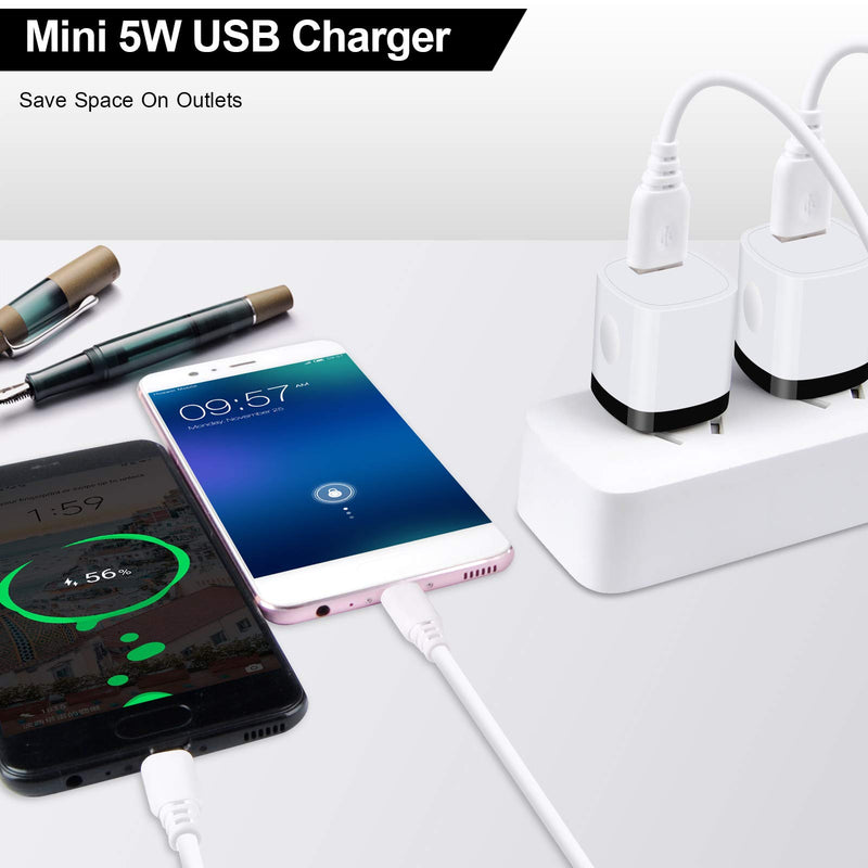 [Australia - AusPower] - Single Port USB Wall Charger, 3pcs 5W USB Power Adapter Plug Charger Cube Compatible for iPhone 11 Xs SE 8 7 6s 5c Moto G Stylus G Play One 5G UW E7 Power Samsung Galaxy A12 A02s M02s M12 M21s A22 5G 3x White 