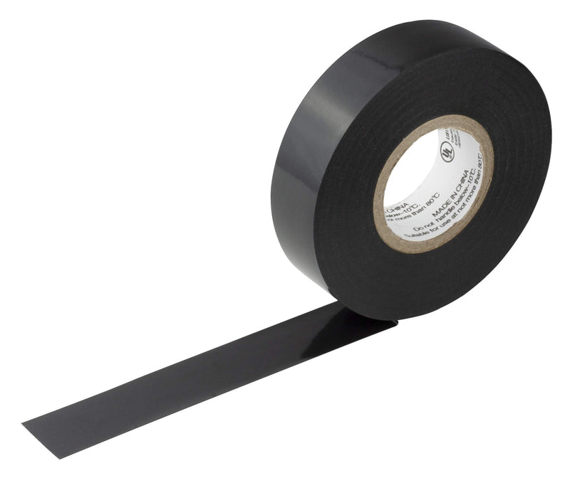 [Australia - AusPower] - GTSE Black Electrical Tape, ¾ in x 66ft, Strong Self-Adhesive Waterproof Vinyl Tape for Insulating, Repairing and Protecting Electrical Wires, 1 Roll 