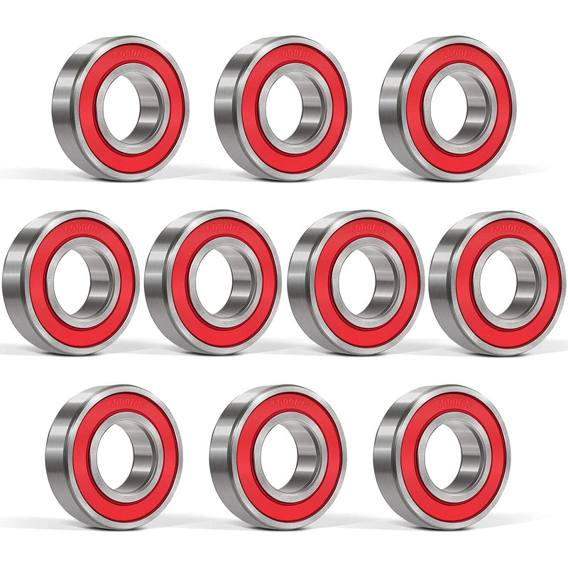[Australia - AusPower] - 10 Pack 6000-2RS Double Rubber Seal Bearing 10x26x8mm,Pre Lubricated,Stable Performance,Cost Effective, Deep Groove Ball Bearings 1 6000-2RS Size 10x26x8mm 