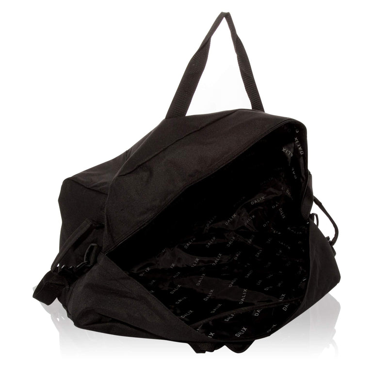 [Australia - AusPower] - DALIX 25" Big Adventure Large Gym Sports Duffle Bag (Black Grey Navy Blue Red Camo) Black 