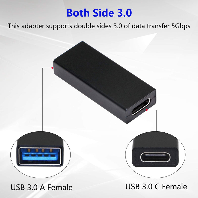 [Australia - AusPower] - CERRXIAN 3ft USB A 3.0 Male to USB C Female Adapter Cable & USB A 3.0 Female to USB C Female Adapter & USB A 3.0 Male to USB C Female Adapter 