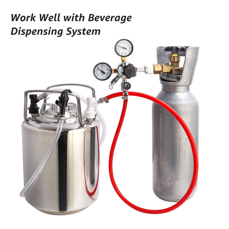 [Australia - AusPower] - MRbrew 1 Pair Ball Lock Disconnect Set, Home Brew Ball Lock Corny Keg Fittings for Keg Posts Coupler, with Stainless Steel 5/16'' Gas & 1/4'' Liquid Barbs & Extra 2 Hose Clamps & MFL Swivel Nuts Black 