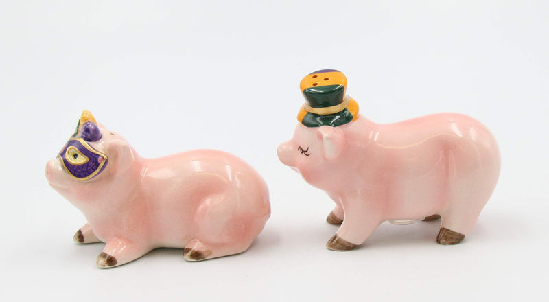[Australia - AusPower] - Cosmos Gifts Mardi Gras Pigs Salt and Pepper, Multicolored 