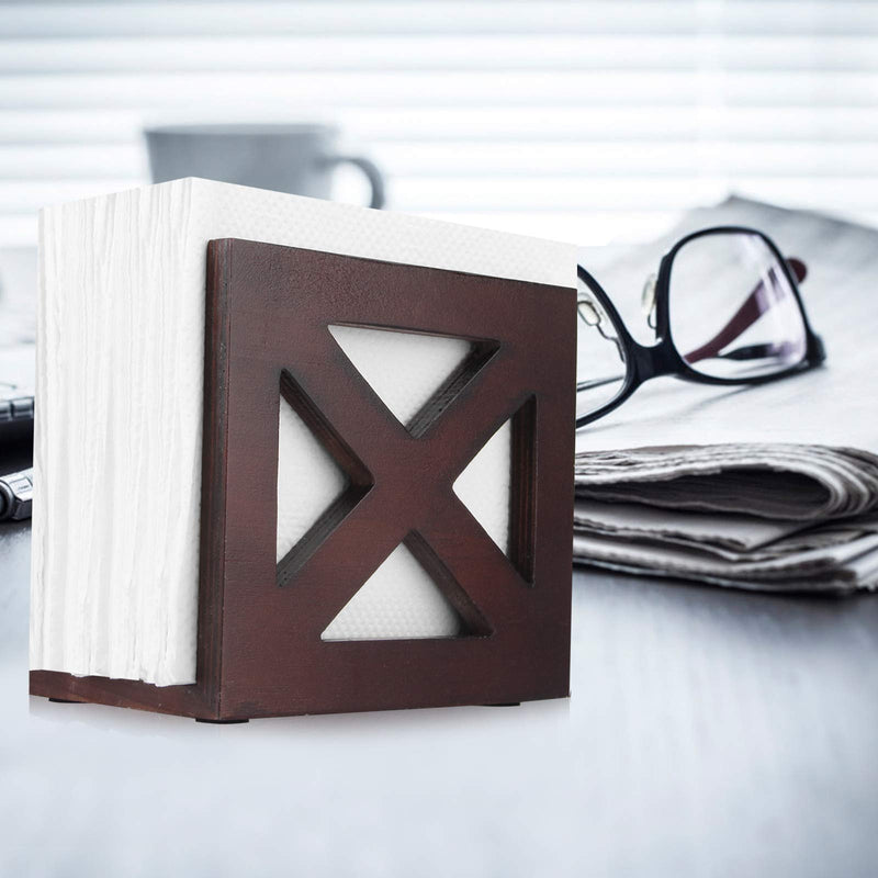 [Australia - AusPower] - Farmhouse Napkin Holder Rustic Wooden Napkin Holder Fancy Kitchen Napkin Holder Wood Dinner Table Napkin Holder Party Thanksgiving Napkin Holder X style 