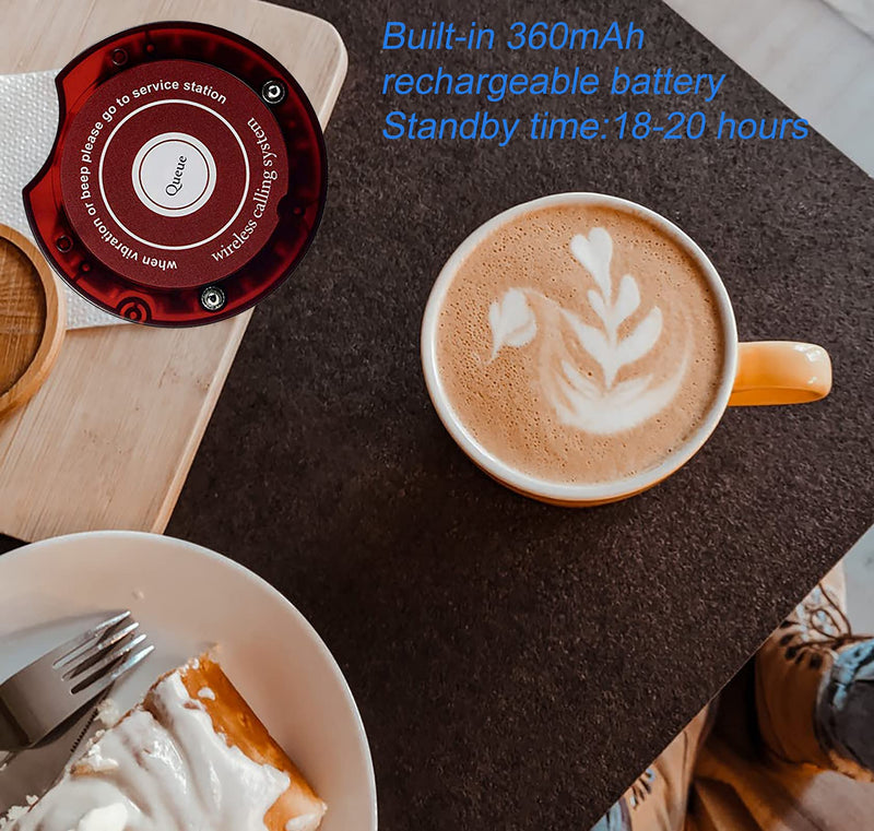 [Australia - AusPower] - Retekess TD165 Restaurant Pager Replacement,Single Buzzer,Max 999 Beepers,Stop Beeping for Church Nursery,Brewery,Food Truck,Hospital 