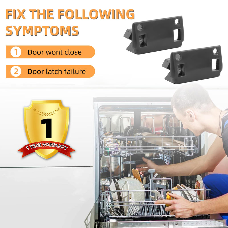 [Australia - AusPower] - AMI PARTS 2 Pcs WPW10195622 Dishwasher Rack Stop Clip,Upper Dishrack Slide Rail Rear Stop Replacement Fit for Whirl-pool Kitchen-Aid Ken-more Dishwasher Replaces WPW10195622VP,1872168,AP6016778 