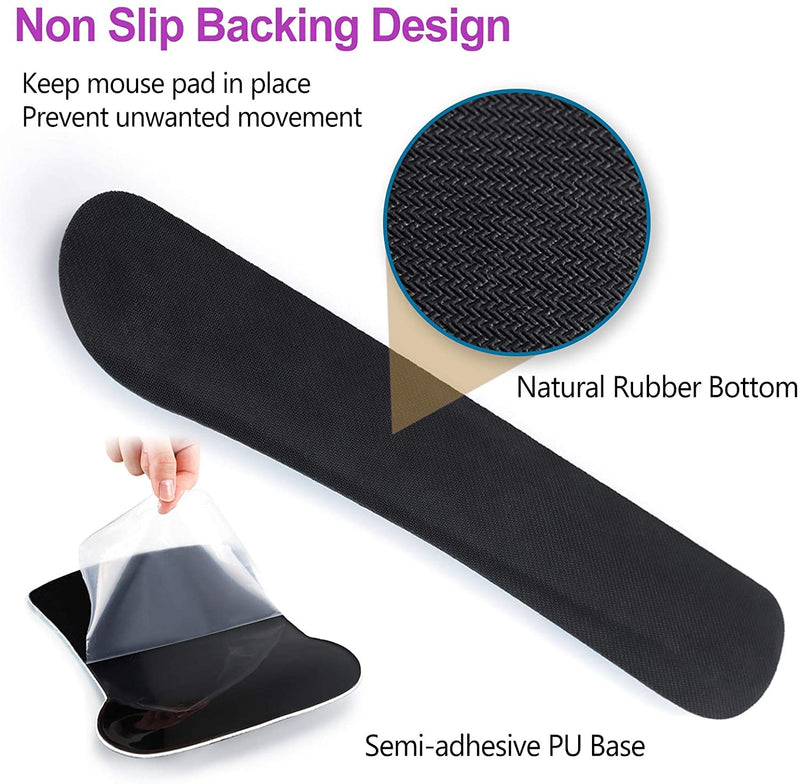 [Australia - AusPower] - Keyboard Wrist Rest Pad and Ergonomic Mouse Pad Wrist Support Set Psalm 46:5 God is Within Her,She Will Not Fall Rose Gold Black for Gaming,Office,Comfortable and Pain Relief with Coaster Set Fd-wristrest-2-12 