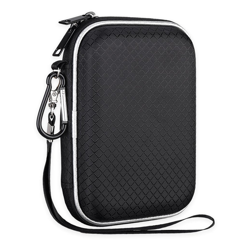 [Australia - AusPower] - Lacdo Hard Carrying Case for MacBook Pro Air MagSafe/MagSafe 2 Power Adapter, iPhone13/13 Pro Charger, USB-C Hub, Type-C Hub, Earbuds, USB Cable Organizer EVA Protective Shockproof Travel Bag, Black 