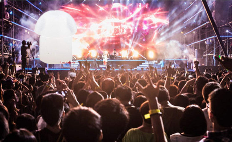 [Australia - AusPower] - Lsgoodcare 100Pack White Silicone Rubber Replacement Mushroom EarTips Earbud Compatible for Motorola Kenwood Icom Yaesu Baofeng HYT Midland Cobra Radio Surveillance Acoustic Tube Earpiece Headset 