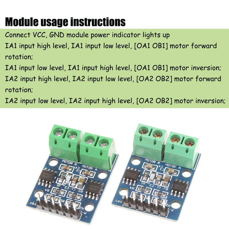 [Australia - AusPower] - KOOBOOK 2Pcs L9110S 2 Channels DC Stepper Motor Dual Motor Driver Module Controller Board for Arduino 