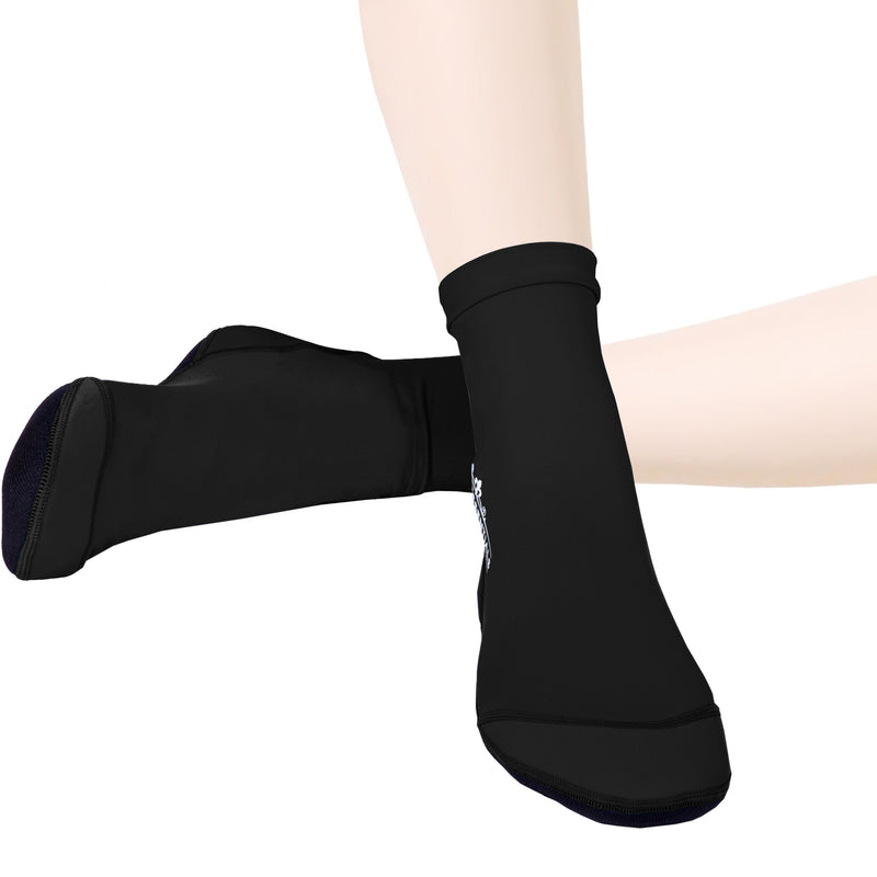 [Australia - AusPower] - Beach Socks (1 Pair) Wear in Sand, Playing Volleyball & Soccer - Kids, Women & Men X-Small Black 