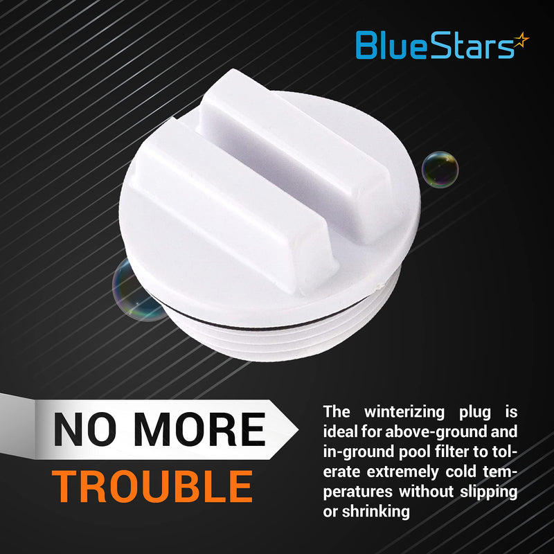 [Australia - AusPower] - BlueStars Ultra Durable SP1022C 1.5" Pool Plug with O-Ring Threaded for Winterizing Pools During Winter Season and for Most Hayward Pentair Pool Filter Drain Plug - Pack of 6 