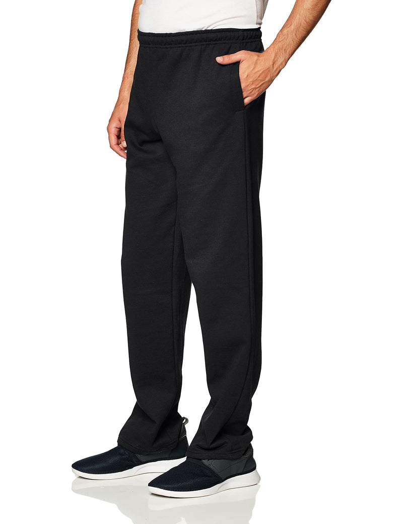 [Australia - AusPower] - Gildan Adult Fleece Open Bottom Sweatpants with Pockets, Style G18300 Small Black 