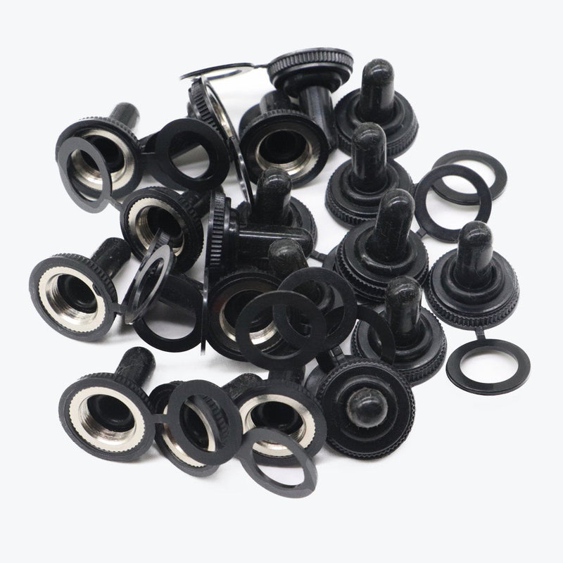 [Australia - AusPower] - Lantee EDPM Rubber Electrical Toggle Switch Cover Weatherproof Protector Boot,12 mm Thread Diameter, Pack of 20 