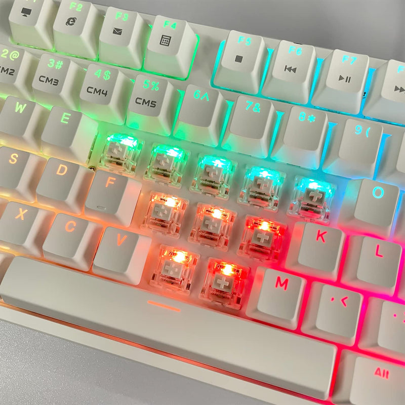 [Australia - AusPower] - Gateron G White Clear Pro Switches Pre-lubed 3pin RGB SMD Linear for Gaming Mechanical Keyboard (108pcs, Clear) 108 PCS 