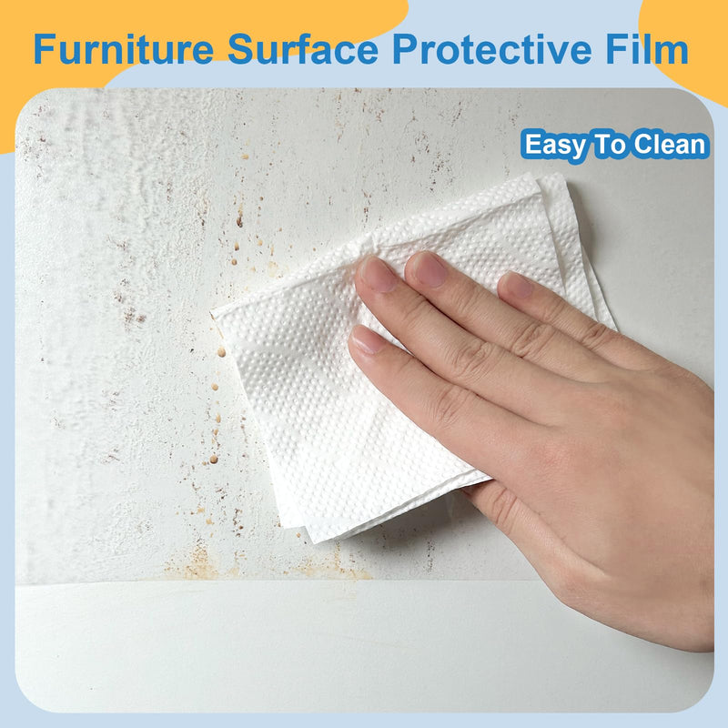 [Australia - AusPower] - FWUNYVN 2Pcs Electrostatic Wall Protective Film Set with Film Cutter, Clear Wall Protector Removable Contact Paper,Transparent Static Cling Splash Guard Film for Furniture Chair Back Door 6.56 FT 15.7"X6.6FT 