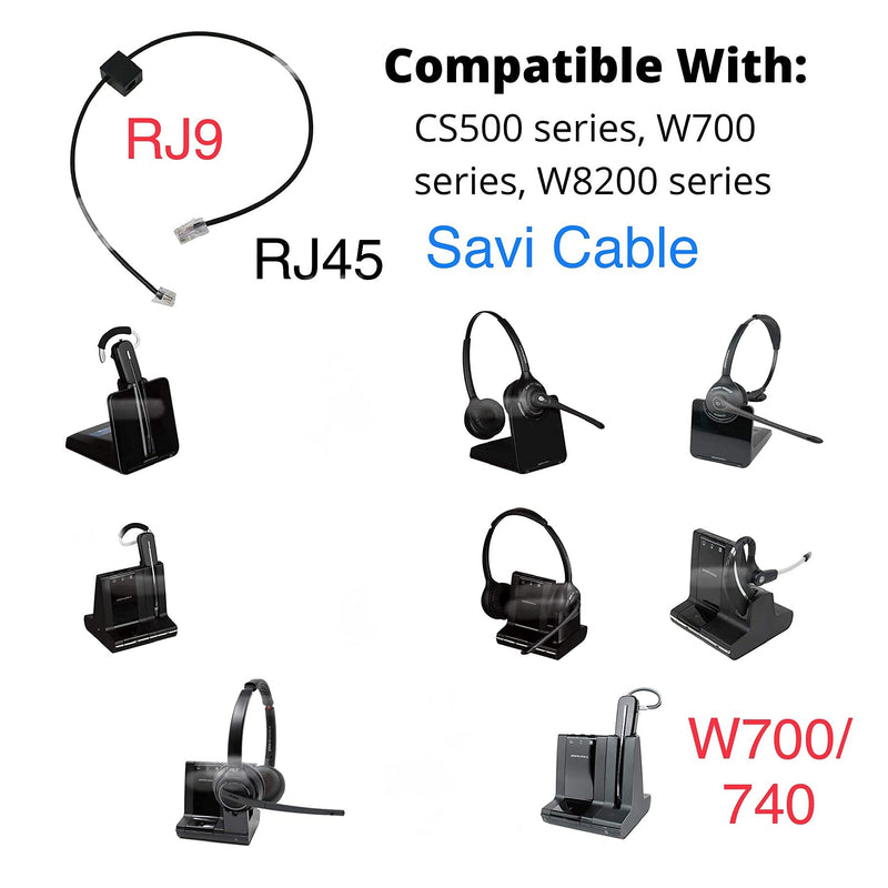 [Australia - AusPower] - Savi Cable 86009-01 86007-01(Connects Your Telephone and Your Base) Telephone Interface Cable is Compatible for CS500 SAVI 8200 700 W740 W745 MDA200 CS520 