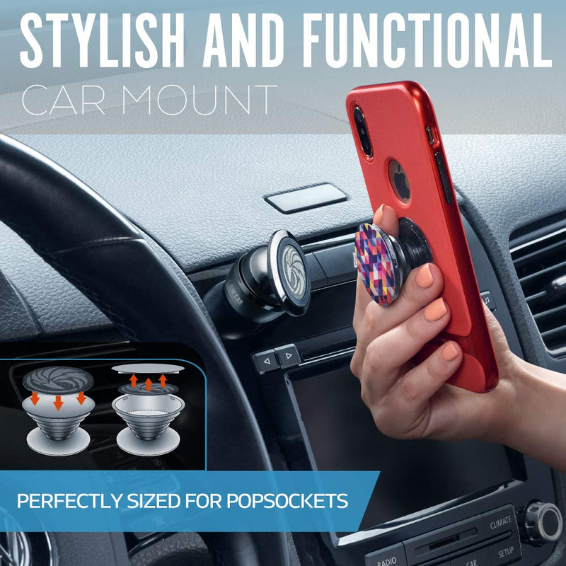 [Australia - AusPower] - Universal Car Phone Mount Magnetic - All-Metal Car Mount for Smartphone & GPS - Cell Phone Holder for Car Dashboard. +100 to Safeness & Comfort 