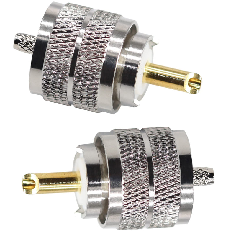 [Australia - AusPower] - TUOLNK UHF Connector 10 Pack PL259 Male Plug Crimp Coax Adapter SO239 PL-259 Connector for RG316 RG179 Compatible with CB Ham Radio Antenna UHFJ-1.5 