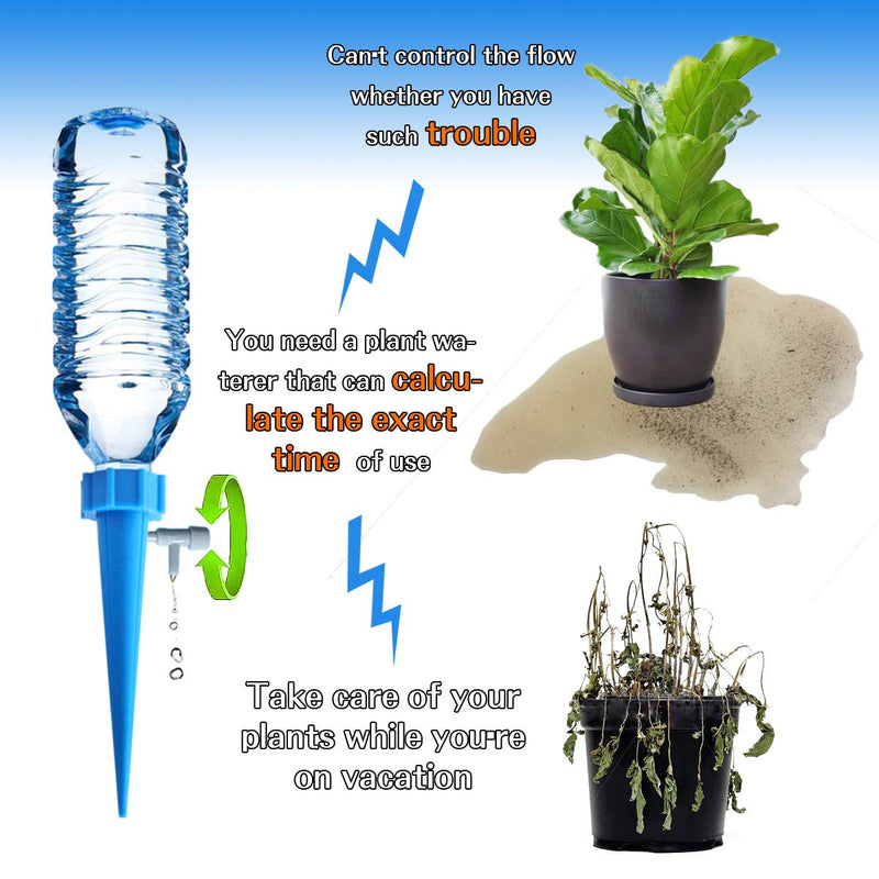 [Australia - AusPower] - MANGOIT Self Plant Watering Spikes 12 Pack Auto Drippers Irrigation Devices Vacation Automatic Plants Water System with Adjustable Control Valve Switch Design for Houseplant, Gardenplant, Officeplant 