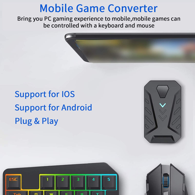 [Australia - AusPower] - CiCiglow Gaming Keyboard and Mouse Converter,Keyboard and Mouse Adapter,Bluetooth Keyboard and Mouse Converter,Mobile Game Converter,Suitable for iOS/Android System (Mix Pro) Mix Pro 