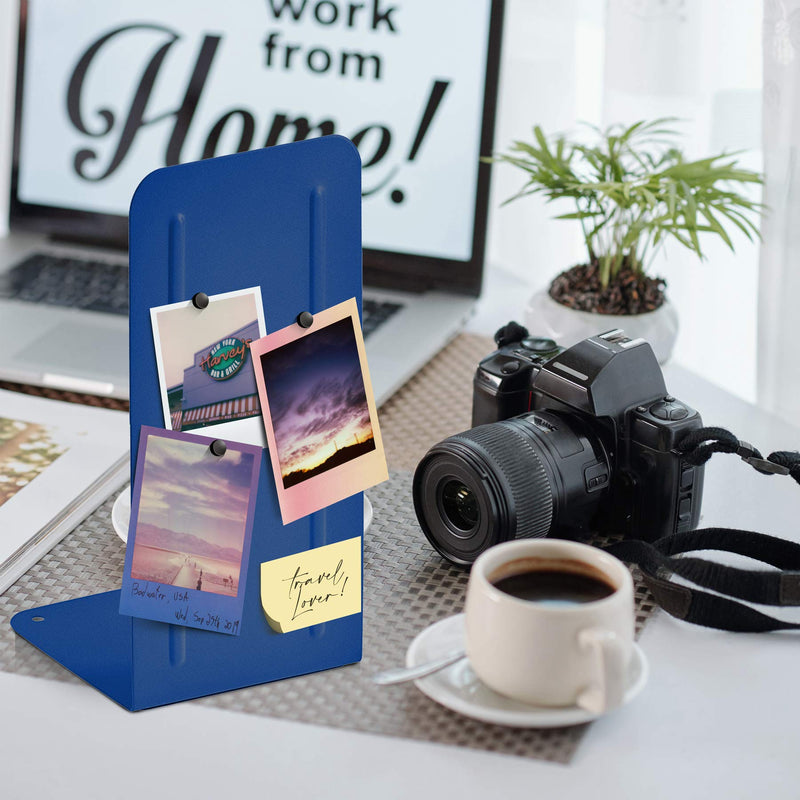 [Australia - AusPower] - Acrimet Jumbo Premium Metal Bookends 9" (Heavy Duty) (Deep Blue Color) (1 Pair) 