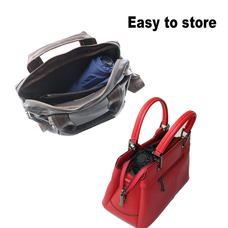 [Australia - AusPower] - NPCQUN Compact Travel Umbrella Windproof Collapsible Auto Folding Mini Small Umbrella Black 