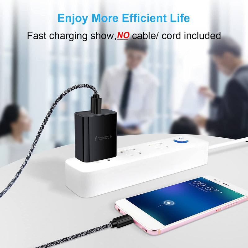[Australia - AusPower] - USB Charger Plug,Quick Charge 3.0 Fast Charging Block Wall Charger Cube Box Compatible with iPhone,Samsung Galaxy S22 S21 S20 Note20 S10 S10e S9 S8 A21 A20 A11 A71 A51 A01 A50 A10e,LG,Moto,HTC,Android black-QC 