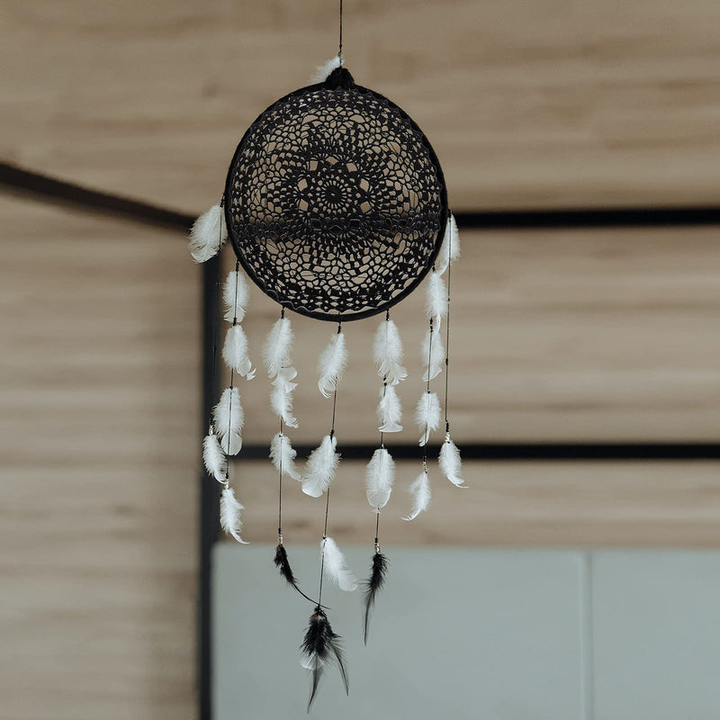 [Australia - AusPower] - Qxzvzem 2 Pieces 12 Inch Halloween Doilies Crochet for Dressers and End Tables Crafts Disposable Small Valentines Doilies Cloth Lace Placemats Coasters Black Cotton Round Tablecloth 