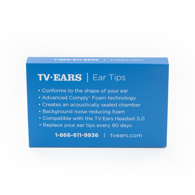 [Australia - AusPower] - Genuine TV Ears Replacement Foam Ear Tip for TV Ears Headsets (Original, Digital and 5.8 Digital) - One year Supply - 40738 