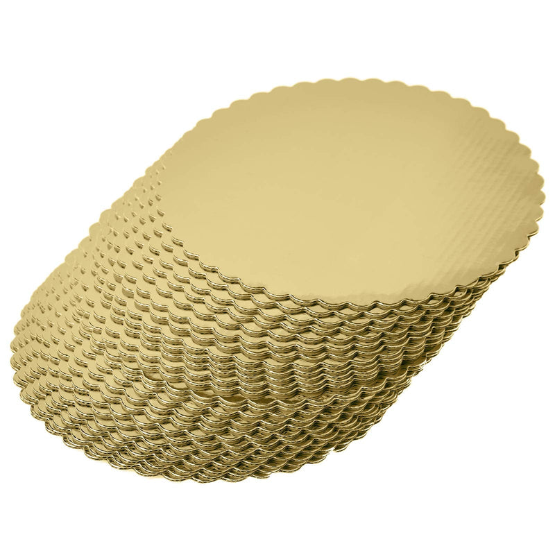 [Australia - AusPower] - [25pcs] 8" Gold Cakeboard Round,Small Disposable Cake Circle Base Boards Cake Plate Round Coated Circle Cakeboard Base 8inch 25pack (Gold, 8inch) 