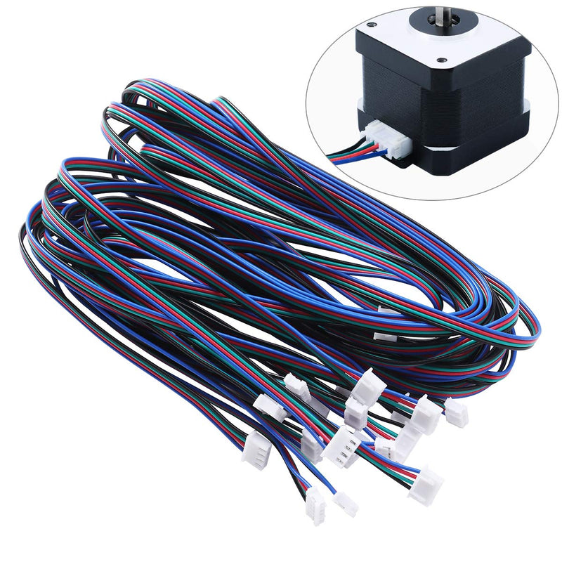 [Australia - AusPower] - UEETEK 10pcs Stepper Motor Cable Lead Wires Connectors 1M HX2.54 4pin to 6pin for 3D Printer Motor 