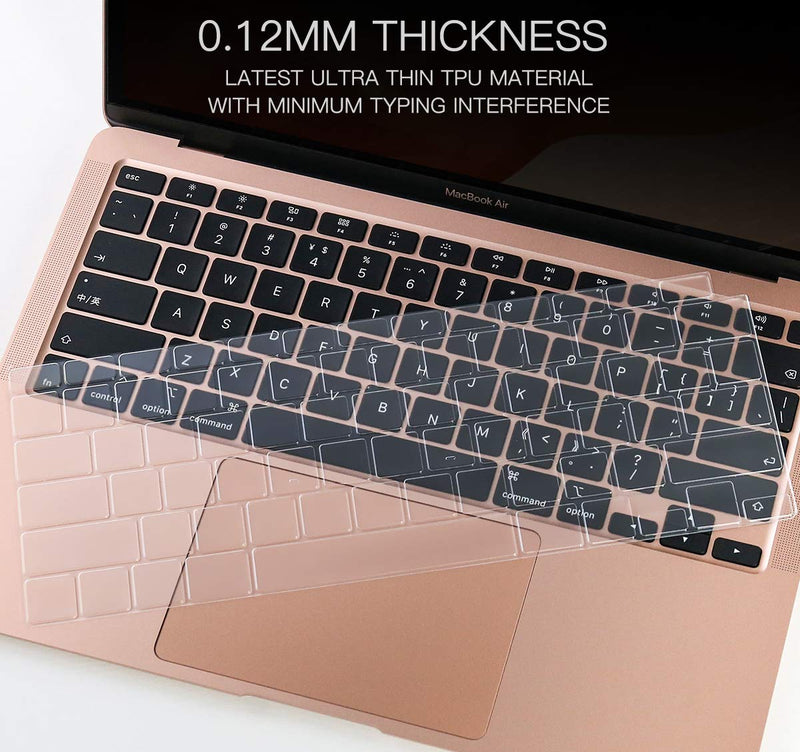 [Australia - AusPower] - CaseBuy Premium Ultra Thin Keyboard Cover for Newest MacBook Air 13 inch 2020 Release Model A2179 A2337 M1 Chip, MacBook Air 13 inch Accessories, 13" MacBook Air Soft-Touch TPU Protective Skin 