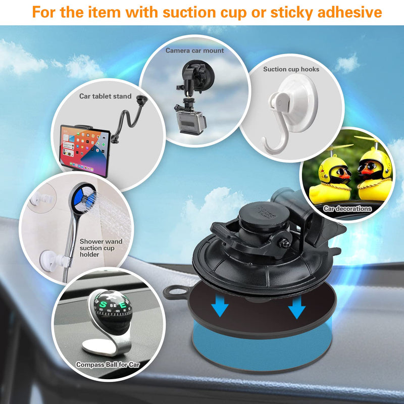[Australia - AusPower] - Dashboard Pad Mounting Disk for Suction Cup, Large Plastic 3M Extra Strong Adhesive Disc for Dash Windshield Holder, Camera GPS, Tablet, Car Phone Mount Base with Sticky Adhesive Replacement Pack of 3 