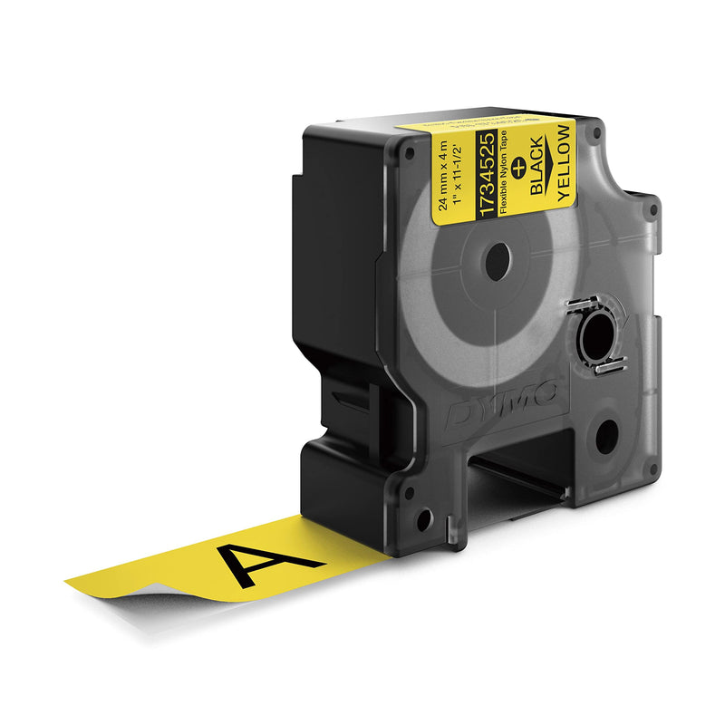 [Australia - AusPower] - DYMO Industrial Labels for DYMO Industrial Rhino Label Makers, Black on Yellow, 1", 1 Roll (1734525) 1" 