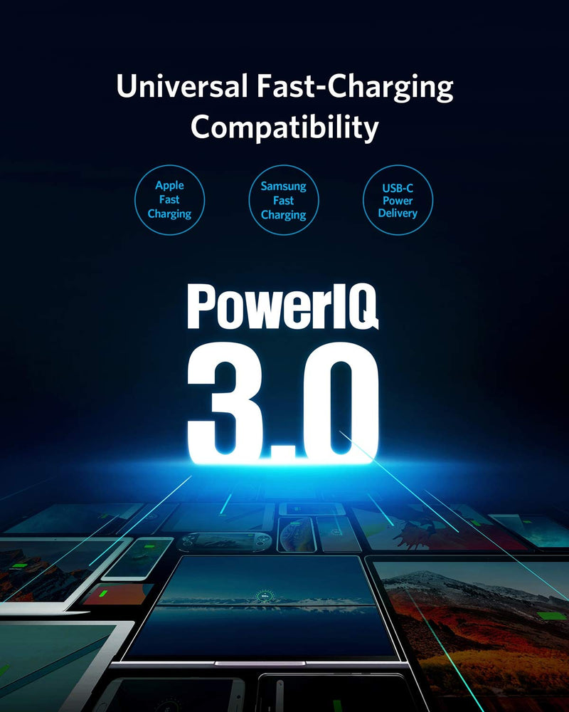 [Australia - AusPower] - iPhone 12 Charger, Anker 30W PIQ 3.0 USB-C Fast Charger Adapter, PowerPort III Mini Compact Charger for iPhone 12/12 Mini / 12 Pro / 12 Pro Max / 11 / XR/XS/X, iPad Pro, MacBook, Galaxy, Pixel 