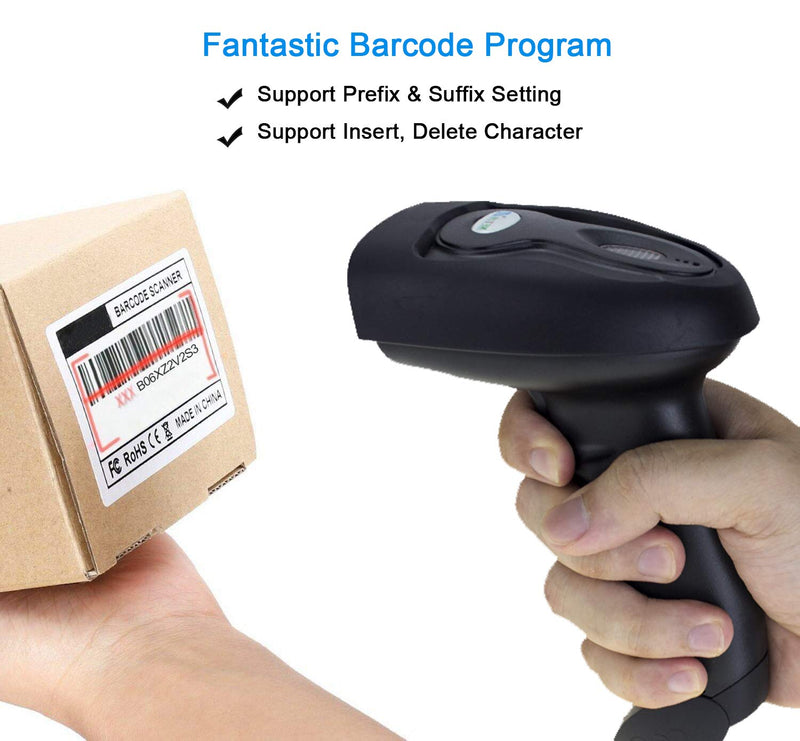 [Australia - AusPower] - NETUM Wireless Barcode Scanner, 2 in 1 2.4G Wireless & USB Wired 1D Laser Barcode Reader Handheld Bar Code Reader Cordless Rechargeable Bar Code Scanner for Computer MAC Laptop NT-1698W 