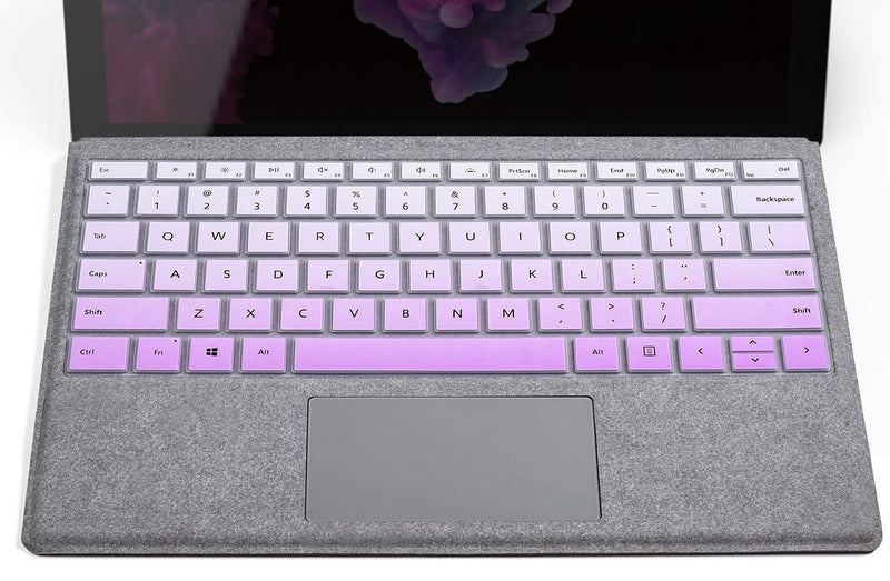 [Australia - AusPower] - CaseBuy Keyboard Cover for New Microsoft Surface Pro 7 12.3 inch 2020+ / Surface Pro 6 2018 / Surface Pro 5 2017 / Surface Pro 4, Surface Pro Accessories, Ombre Purple 