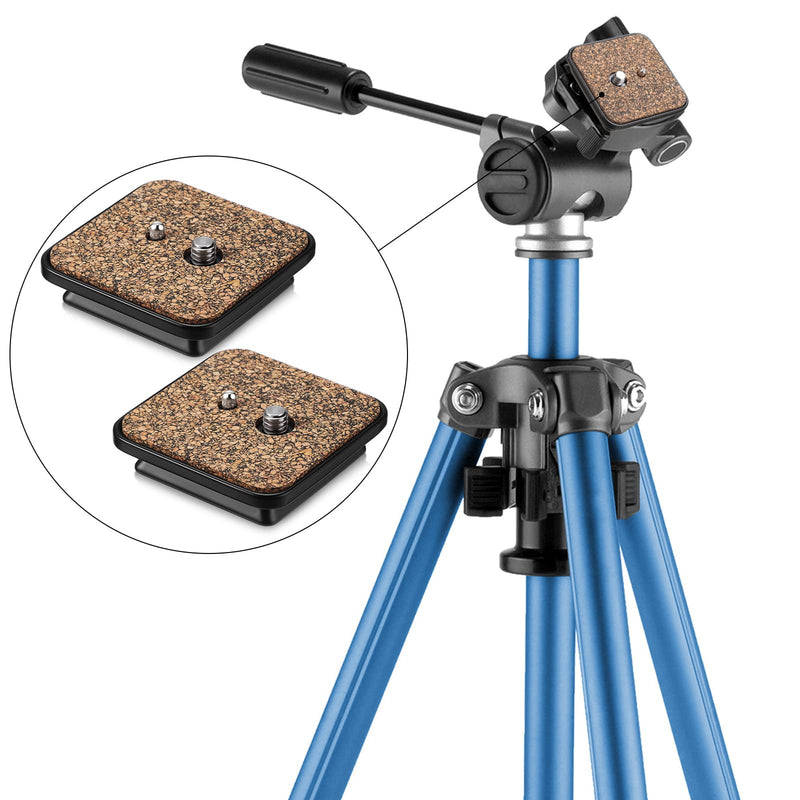 [Australia - AusPower] - 2 Pieces 42mm Tripod Quick Release Plate Head Mounting Parts Replacement Camera Mount Compatible with Ambico, Velbon Vivitar and More 