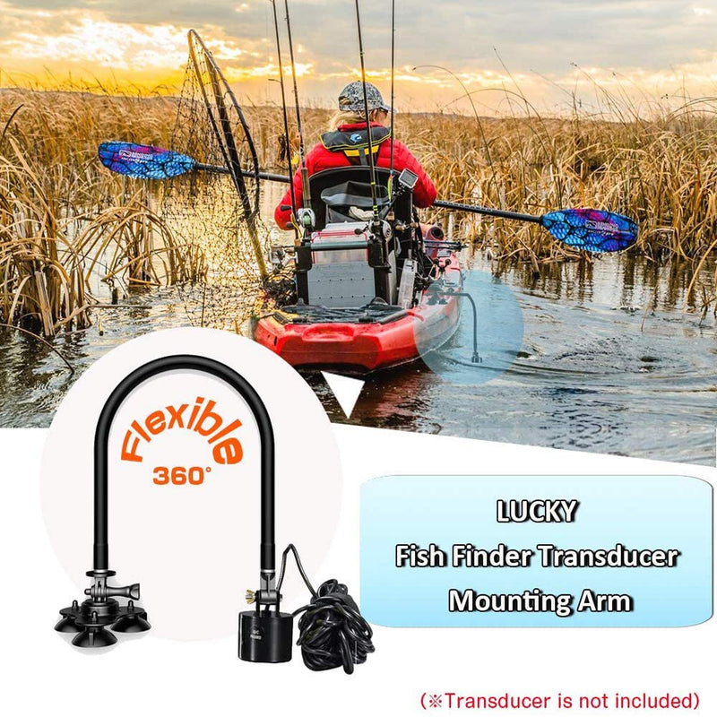 [Australia - AusPower] - LUCKY Fish Finder Transducer Mount Arm Kayak Bracket Transducer Mounting Arm Flexible for Boat Canoe Kayak Fishing 