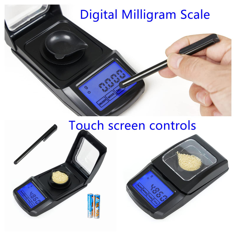 [Australia - AusPower] - MINGLISCALE Portable Precision Digital Milligram Scale 20g x 0.001g, Digital Milligram Jewelry Scale, Gems Scale, High Precision Multifunction Lab Scale 