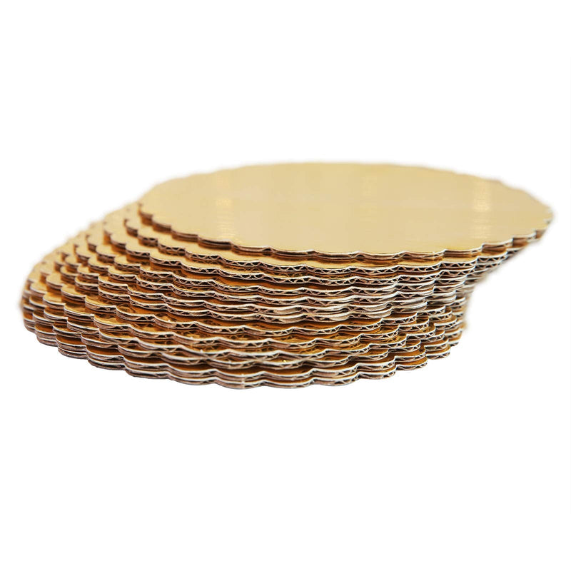 [Australia - AusPower] - [30pcs]6" Gold Cakeboard Round,Disposable Cake Circle Base Boards Cake Plate Round Coated Circle Cakeboard Base 6inch,Pack of 30 (Gold, 30) 