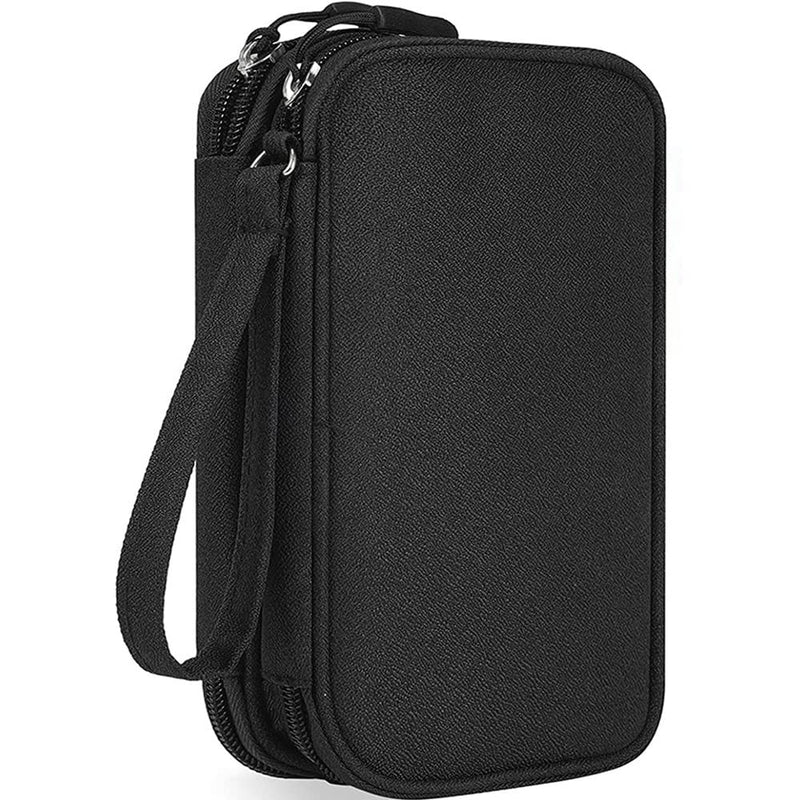 [Australia - AusPower] - Electronic Organizer, Travel Cable Organizer Bag Pouch Electronic Accessories Carry Case Portable Waterproof Storage Bag for Cable, Cord, Charger, Phone, USB, Hard Drive, SD Card, Earphone(Black) Medium Black 