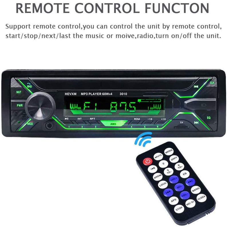 [Australia - AusPower] - Aigoss Car Stereo with Bluetooth, Single Din Radio FM Media Player USB/TF/SD/AUX Audio Receiver, Hands Free Calling with Wireless Control and Multi Color Illumination 