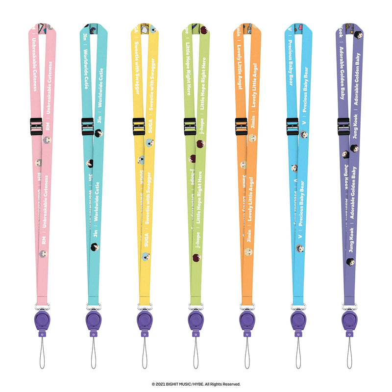 [Australia - AusPower] - iFace TinyTAN inspired by BTS Cute Character Quick Release Lanyard Neck Strap for ID, Wallet, Smartphone, Camera, etc. (Jung Kook) Jung Kook 