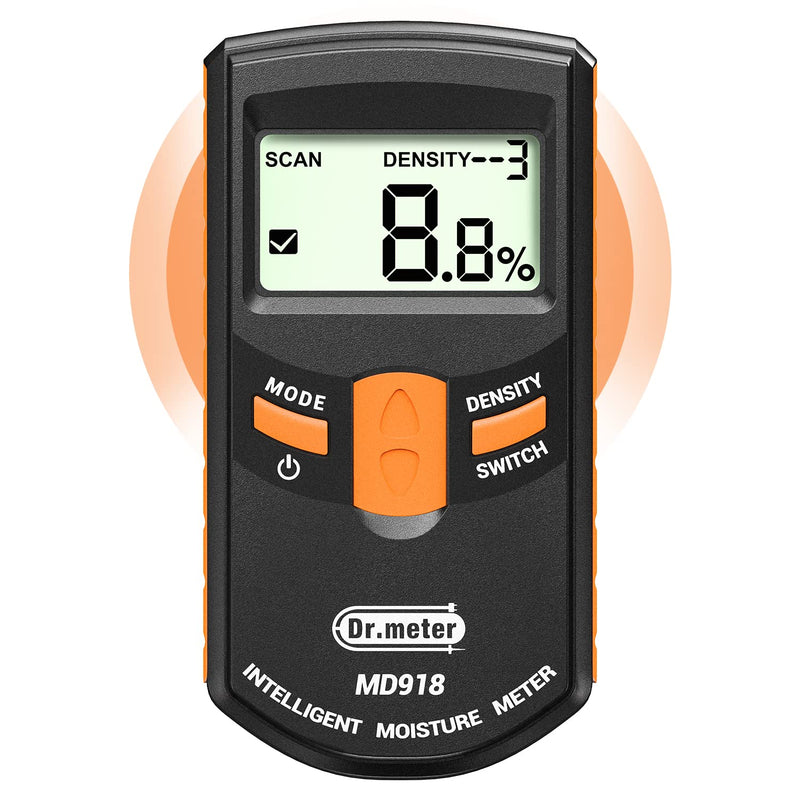 [Australia - AusPower] - [Pinless Wood Moisture Meter] Dr.meter Upgraded Version Inductive Pinless Tools Intelligent Moisture Meter Digital Moisture Meter for Wood (Range 4% - 80% RH; Accuracy: 0.5%), MD918 Pinless wood Moisture Meter MD918 